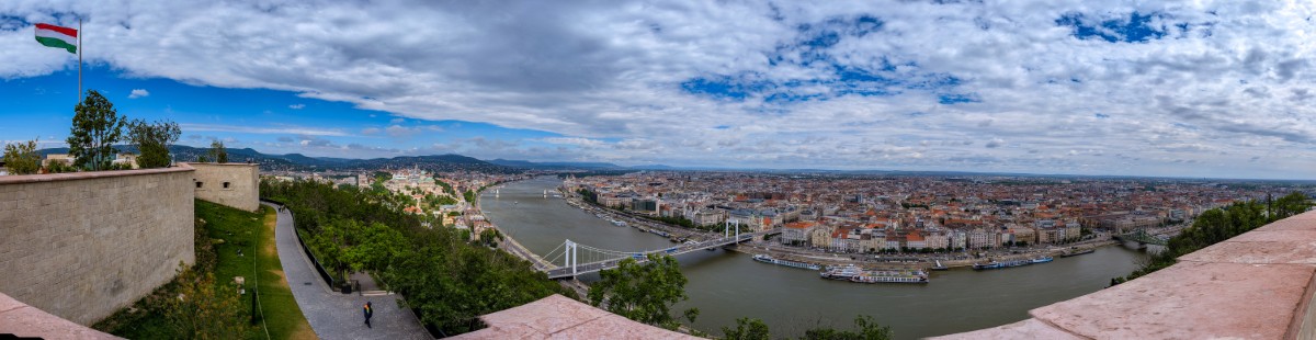 Panorama of Budapest from the Citadel.